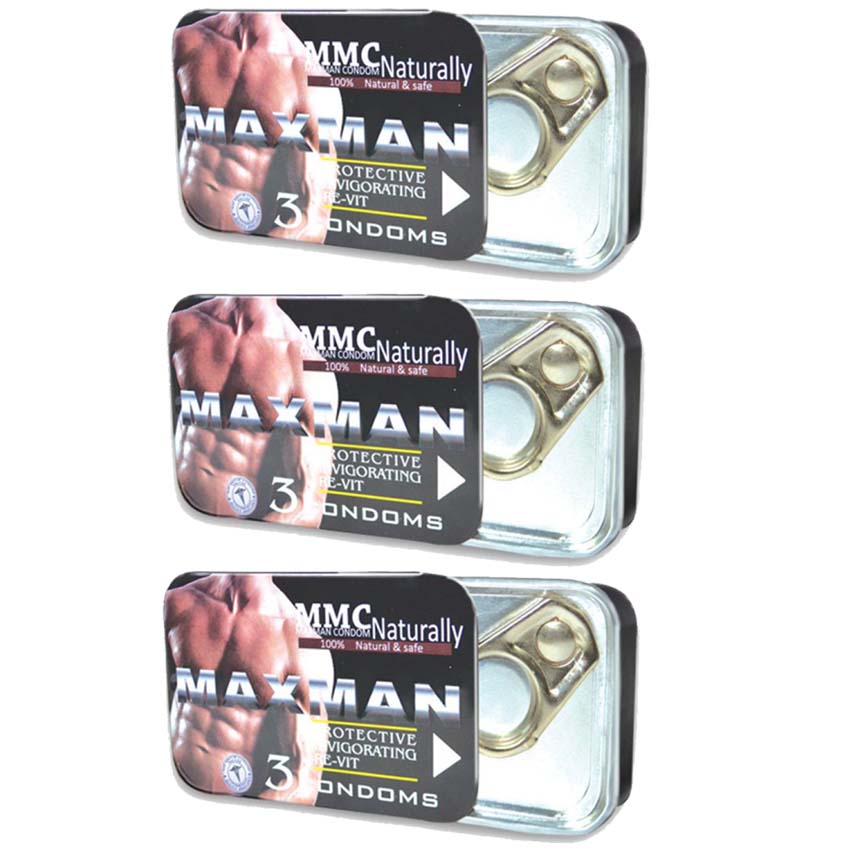  Pack of 3 Box Maxman Condom By Herbal Medicos 